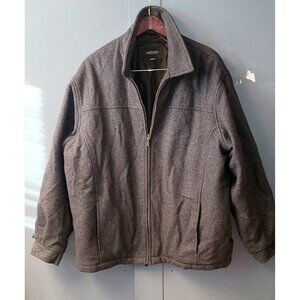 Aberdeen Men's Wool Coat Large Full Zip Lined Excellent Condition